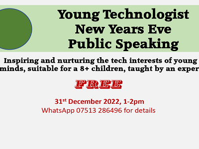 Young Technologist New Years Eve Public Speaking